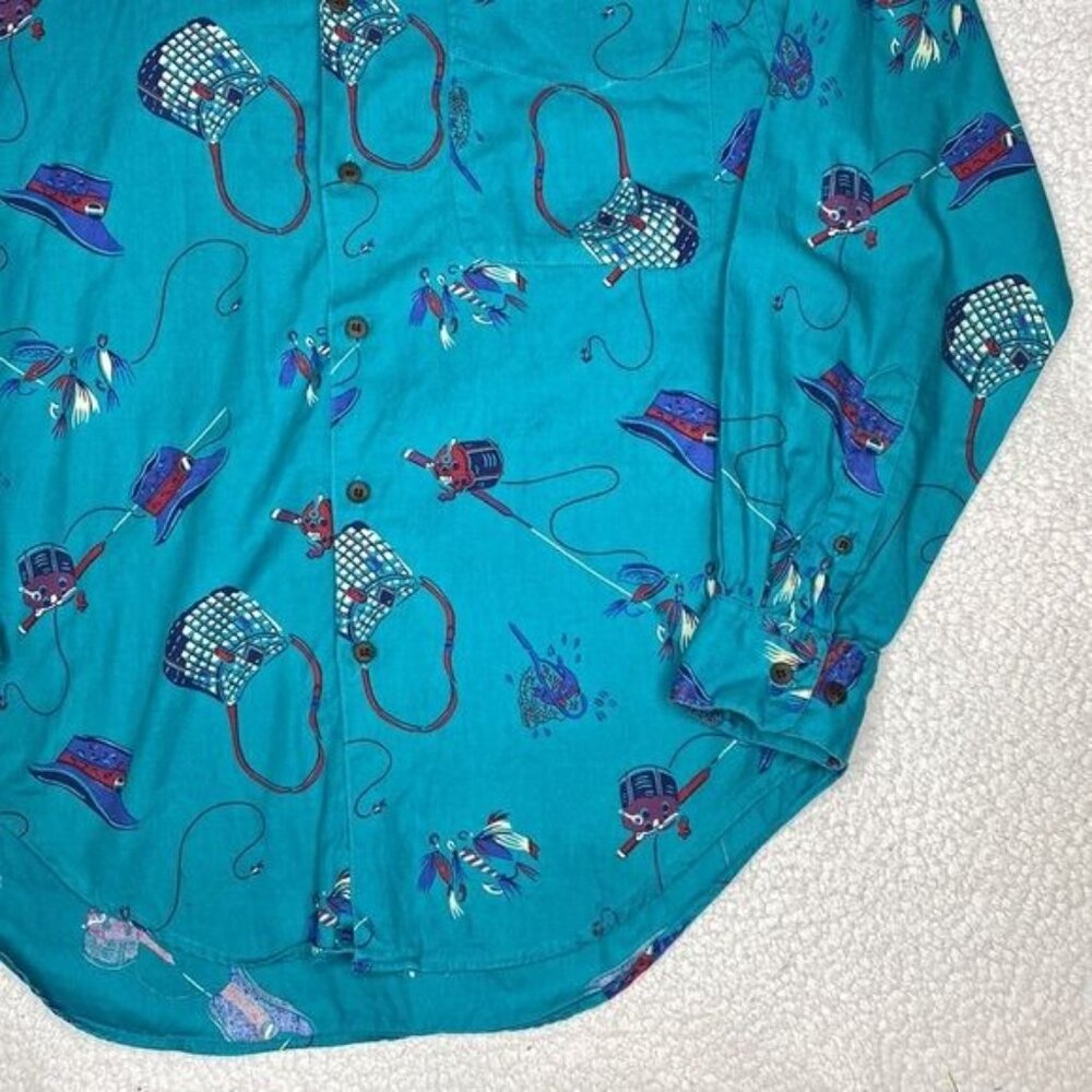 GAP Fishing AOP Long Sleeve Button Down: Size Small - Picture 6 of 12